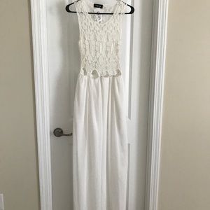 Brand new lace top white dress